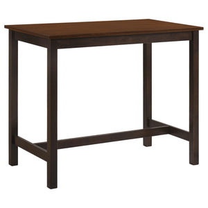 English Elm Robbie Modern-Farmhouse 4-Piece Counter Height Dining Set with Bench & Stools in Chestnut Brown, Compact Retro Style B062P351437