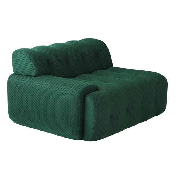 English Elm Bubble Sectional Sofa - Modern 3D-Knitted Loveseat In Green For Stylish Comfort And Relaxation B341S00017