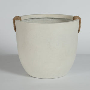 English Elm Round Concrete Sculptural Planter Duo Handcrafted Porous Finish Patio Garden Home W347P465313