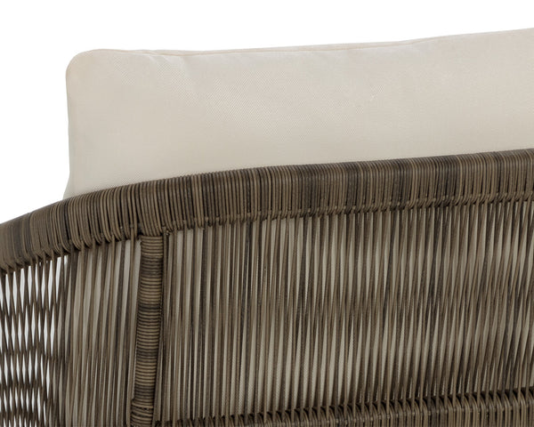 Sunpan Toulon Dining Chair - Modern Outdoor Seating with Sculptural Design, Stackable and Eco-Friendly Style