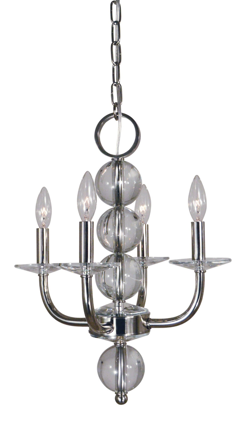 Framburg 4-light Mahogany Bronze Chloe Dining Chandelier – Elegant Glamour Fixture For Stunning Spaces Polished Nickel Metal 4964 Pn