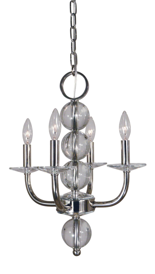 Framburg 4-light Mahogany Bronze Chloe Dining Chandelier – Elegant Glamour Fixture For Stunning Spaces Polished Nickel Metal 4964 Pn