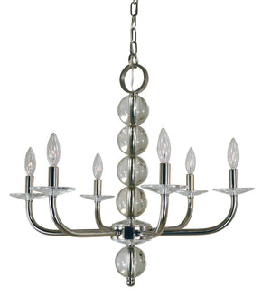 Framburg 6-light Polished Nickel Chandelier - Elevate Your Space With Glamorous Elegance And Style! Polished Nickel Metal 4966 Pn