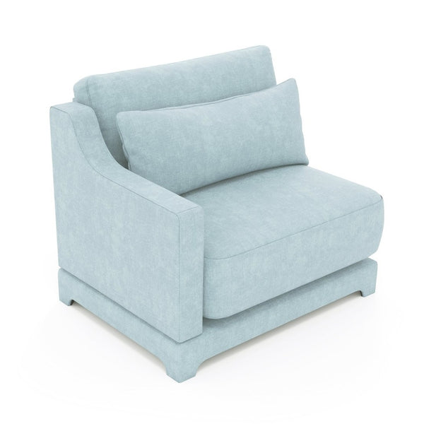 English Elm 30 Tufted Chenille Left Corner Sofa Modular Living Room Sectional with Lumbar Pillow W714P297558