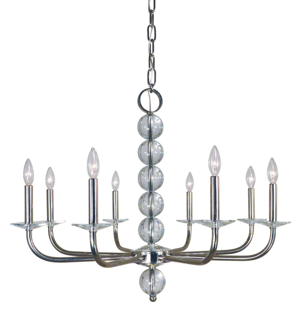 Framburg 8-light Antique Brass Dining Chandelier – Elegant Glamour Lighting For Any Stylish Space Polished Nickel Metal 4968 Pn