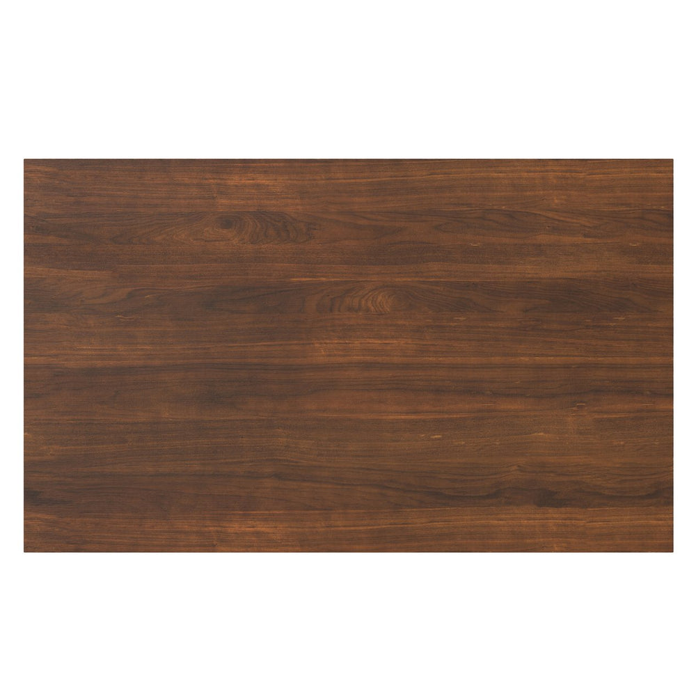 English Elm Lowry Dining Table - Modern Solid Walnut Design With Tapered Iron Legs For Stylish Versatile Seating B136P266900
