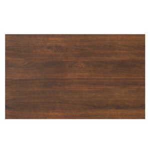 English Elm Lowry Dining Table - Modern Solid Walnut Design With Tapered Iron Legs For Stylish Versatile Seating B136P266900