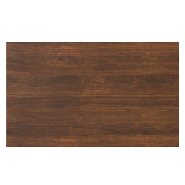 English Elm Lowry Dining Table - Modern Solid Walnut Design With Tapered Iron Legs For Stylish Versatile Seating B136P266900