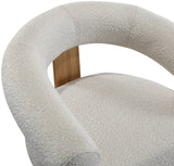 Winston Cream Boucle Fabric Accent Chair 496Cream Meridian Furniture