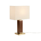 Martha Stewart Hawley Modern/Contemporary Faux Leather Table Lamp MT153-0072 Gold/Brown