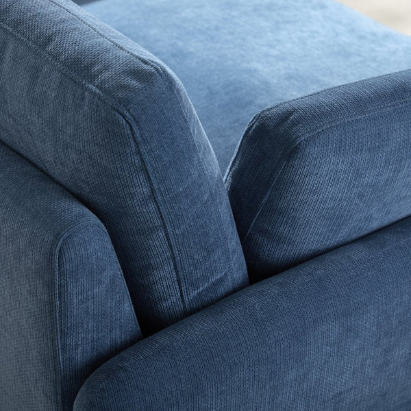 English Elm 50*43" Oversized Chenille Armchair Deep Lounge Seat Modern Minimalist Living Room Chair Blue N723S5042P