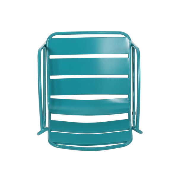 English Elm Christopher Knight Home® - CONRAD Chair with Sleek Iron Frame, Comfortable Curved Seat, Durable Outdoor/Indoor Accent Seating Teal 65197.00T