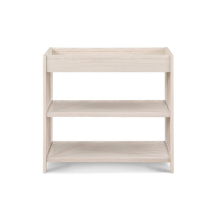 English Elm Pixie Mid-century Nursery Changing Table with Spindle Sides and Open Storage Shelves Natural B022P204855