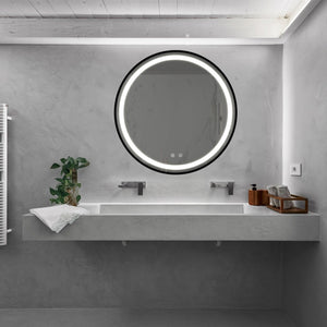 English Elm 24Inch Bathroom Led Vanity Mirror – Dimmable Touch Control, Anti-Fog, Adjustable Lighting, Ip54 Waterproof W1992P210838