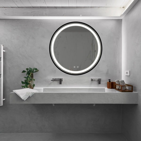 English Elm 24Inch Bathroom Led Vanity Mirror – Dimmable Touch Control, Anti-Fog, Adjustable Lighting, Ip54 Waterproof W1992P210838