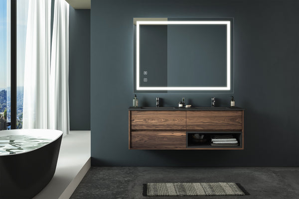 English Elm 32x24inch LED Vanity Mirror with Anti-Fog, Dimmable Touch & Wall Switch, CRI95, IP54, 3000-6000K W1992P210431