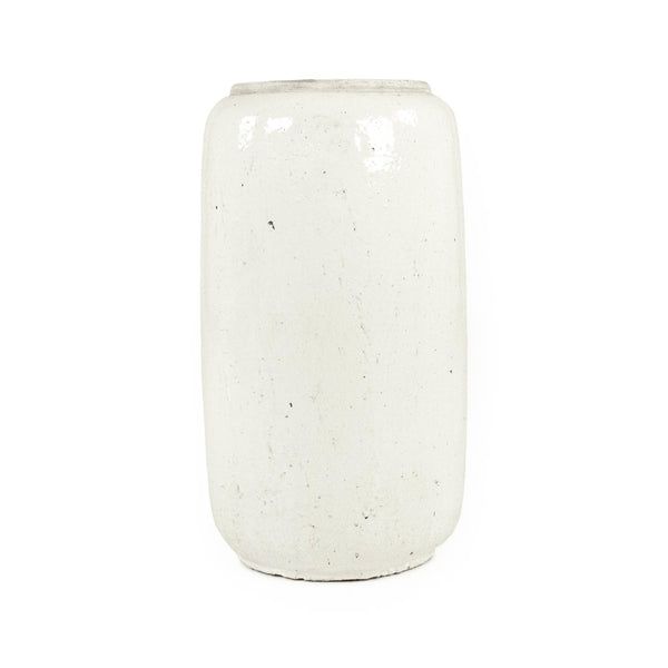 Distressed White Vase (4974L A25A) Zentique