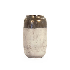 Zentique Gilded Ceramic Vase with Subtle Metallic Sheen — Compact Elegant Accent for Shelves, Tables, Entryways W7.5 x H14.5 x D7.5 4974XS A773A