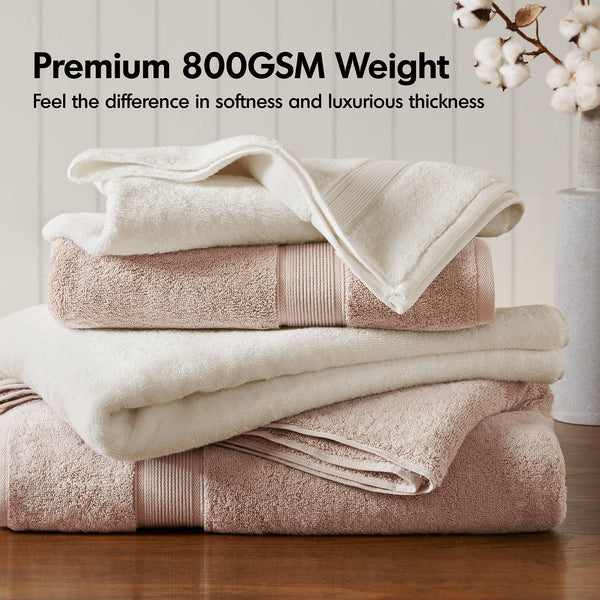 JLA Home Madison Park Signature - Ultra-Soft 100% Cotton Towels | 800 GSM Plush Spa-Quality Set with Antimicrobial Finish, Oeko-Tex Certified Blush MPS73-321
