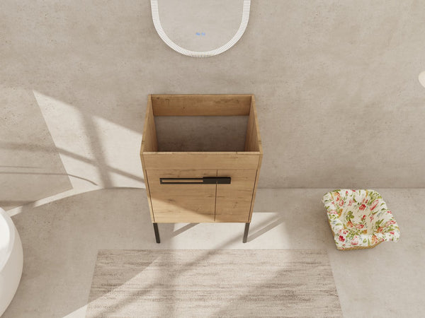 English Elm 24 Dual-Purpose 24" Bathroom Vanity Cabinet with Soft-Close Doors, Adjustable Shelf, Floor or Wall Mount W999104319
