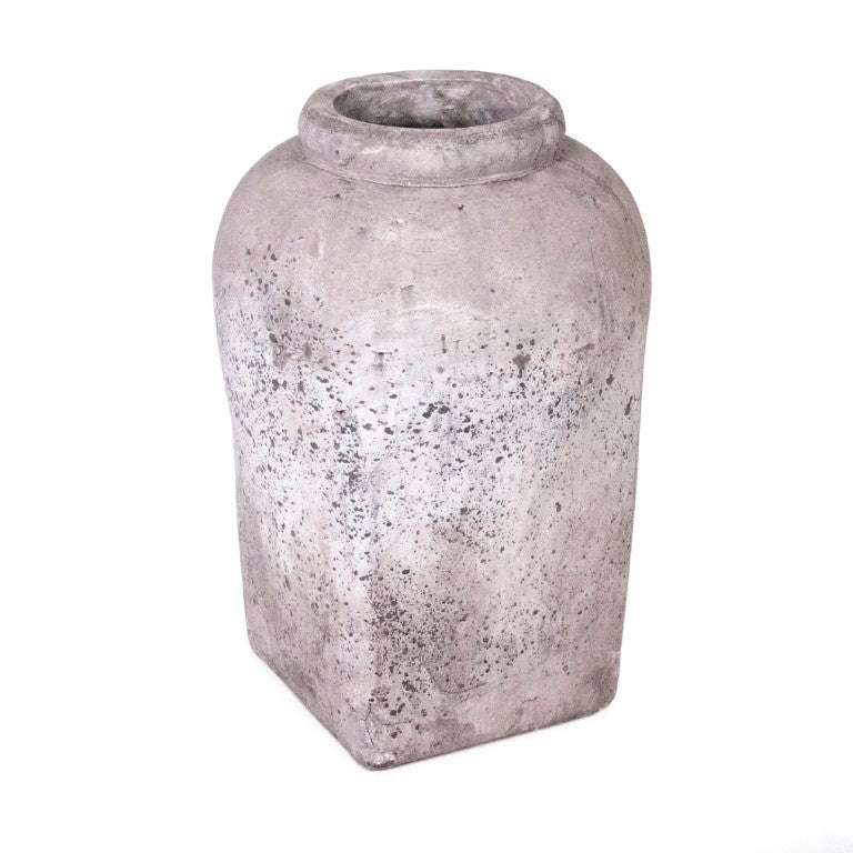 Zentique Jar Terracotta Decorative Storage Jar 11.5x16in Matte Earthy Glaze Vase for Utensils & Dried Botanicals 4977L A344