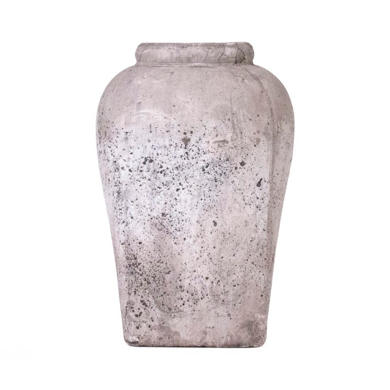 Zentique Jar Terracotta Decorative Storage Jar 11.5x16in Matte Earthy Glaze Vase for Utensils & Dried Botanicals 4977L A344