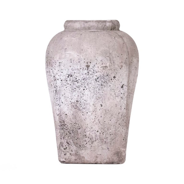 Zentique Jar Terracotta Decorative Storage Jar 11.5x16in Matte Earthy Glaze Vase for Utensils & Dried Botanicals 4977L A344