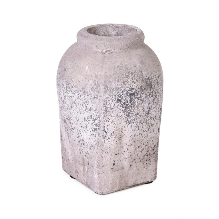 Zentique Jar Terracotta Decorative Vase 11" Handcrafted Rustic Matte Finish Accent Piece for Shelves & Tablescape 4977S A344
