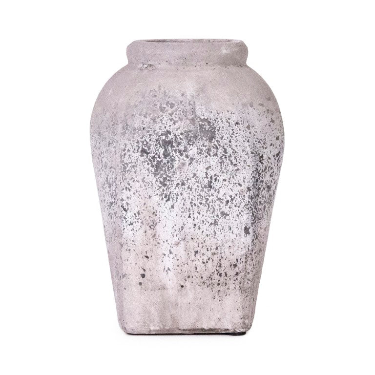 Zentique Jar Terracotta Decorative Vase 11" Handcrafted Rustic Matte Finish Accent Piece for Shelves & Tablescape 4977S A344