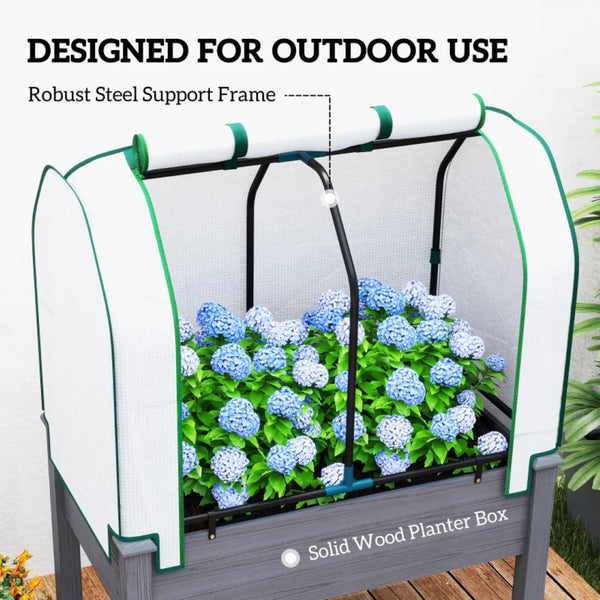 English Elm Raised Metal Garden Bed with Tall Diamond Trellis Powder Coated Outdoor Privacy Planter Dark Gray T3971P459723