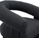 Winston Black Boucle Fabric Accent Chair 497Black Meridian Furniture