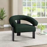 Winston Green Boucle Fabric Accent Chair 497Green Meridian Furniture