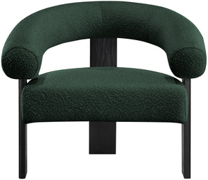 Winston Green Boucle Fabric Accent Chair 497Green Meridian Furniture