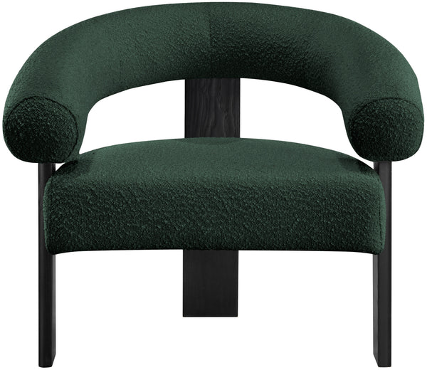 Winston Green Boucle Fabric Accent Chair 497Green Meridian Furniture