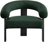 Winston Green Boucle Fabric Accent Chair 497Green Meridian Furniture