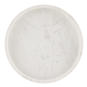 Freya Small White Marble Tray - Exquisite Handcrafted Design with Elegant Veining for Modern Homes