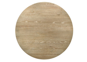 English Elm Elena Round Oak Veneer Dining Table Seats Six with Led Base and Open Shelving B2749S00253