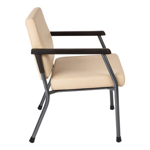 OSP Home Furnishings Bariatric Big and Tall Guest Chair with Reinforced Metal Frame for Waiting Rooms Buff BC9603-R104