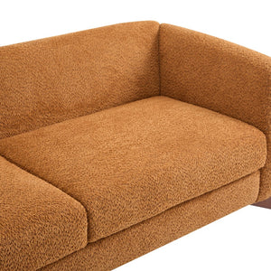 English Elm Christopher Knight Home® - 82Inches Caramel Boucle Sherpa Sofa - Plush Comfort, Modern Design, Cozy Living Room Essential N771P205090W_N771P205091W