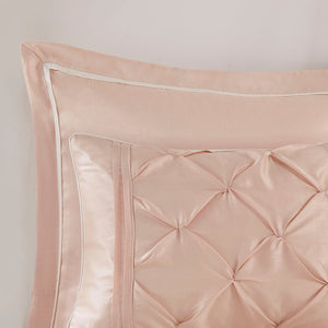 JLA Home Madison Park Essentials - 24 Madison Park Joella 24-Piece Room in a Bag Set with Tufted Comforter, Embroidered Pillows & Window Treatments 90 L x 90 W x 1.5H MPE10-809