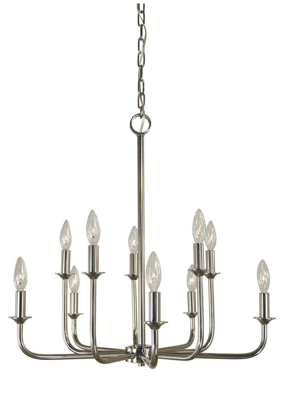 Framburg 10-light Polished Nickel Boulevard Chandelier | Elegant Illumination For Stunning Home Décor Spaces Polished Nickel Metal 4980 Pn