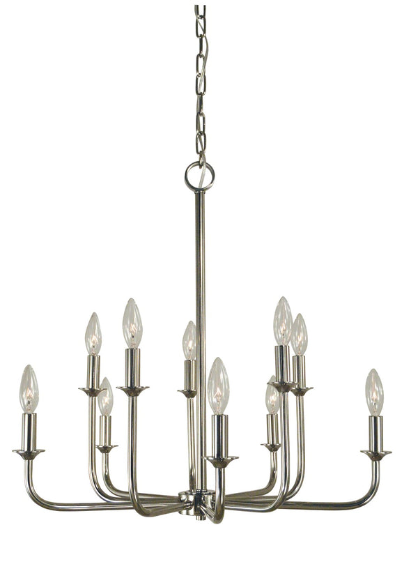 Framburg 10-light Polished Nickel Boulevard Chandelier | Elegant Illumination For Stunning Home Décor Spaces Polished Nickel Metal 4980 Pn