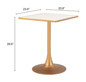 Zuo Modern Spot Bistro Table – Modern Elegance For Your Home Decor, Chic Mdf And Steel Design For Versatile Use Beige Mdf,Steel 110407-zuo-modern