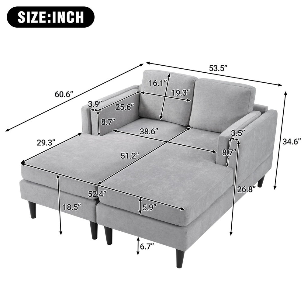 English Elm Swivel Barrel Accent Chair Chenille Tufted Round Club Seat for Living Room Lounge Grey N719S002310E