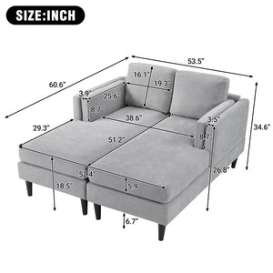 English Elm Swivel Barrel Accent Chair Chenille Tufted Round Club Seat for Living Room Lounge Grey N719S002310E