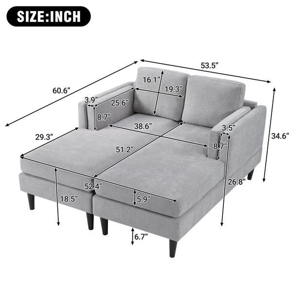 English Elm Swivel Barrel Accent Chair Chenille Tufted Round Club Seat for Living Room Lounge Grey N719S002310E