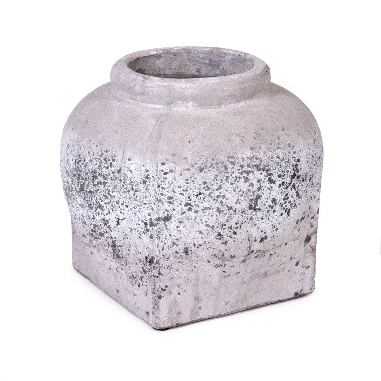 Zentique Jar Terracotta Accent Decorative Jar W11 x H10 Rustic Glazed Vase for Dried Botanicals Farmhouse Decor 4982M A344