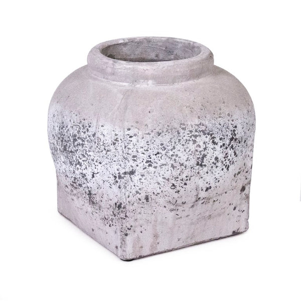 Zentique Jar Terracotta Accent Decorative Jar W11 x H10 Rustic Glazed Vase for Dried Botanicals Farmhouse Decor 4982M A344
