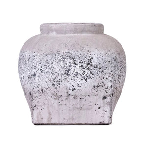 Zentique Jar Terracotta Accent Decorative Jar W11 x H10 Rustic Glazed Vase for Dried Botanicals Farmhouse Decor 4982M A344