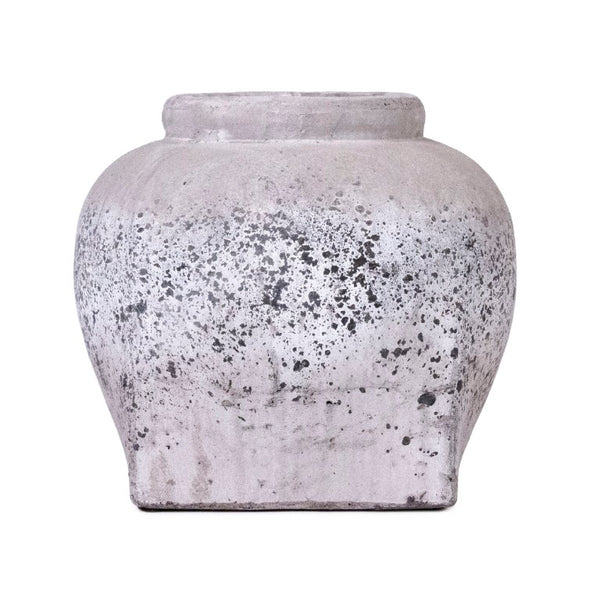 Zentique Jar Terracotta Accent Decorative Jar W11 x H10 Rustic Glazed Vase for Dried Botanicals Farmhouse Decor 4982M A344